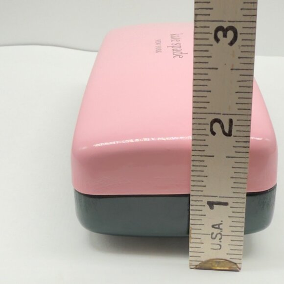 Kate Spade Pink Green Clamshell Eyeglasses Sunglasses Hard Case Cloth Medium - Picture 5 of 5